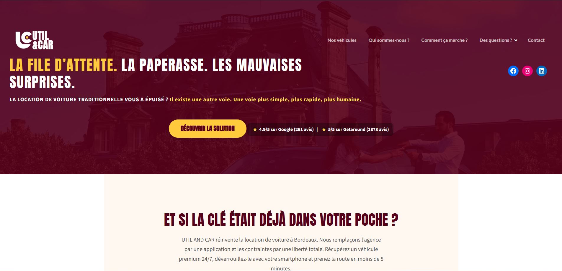 Site Web Util and Car