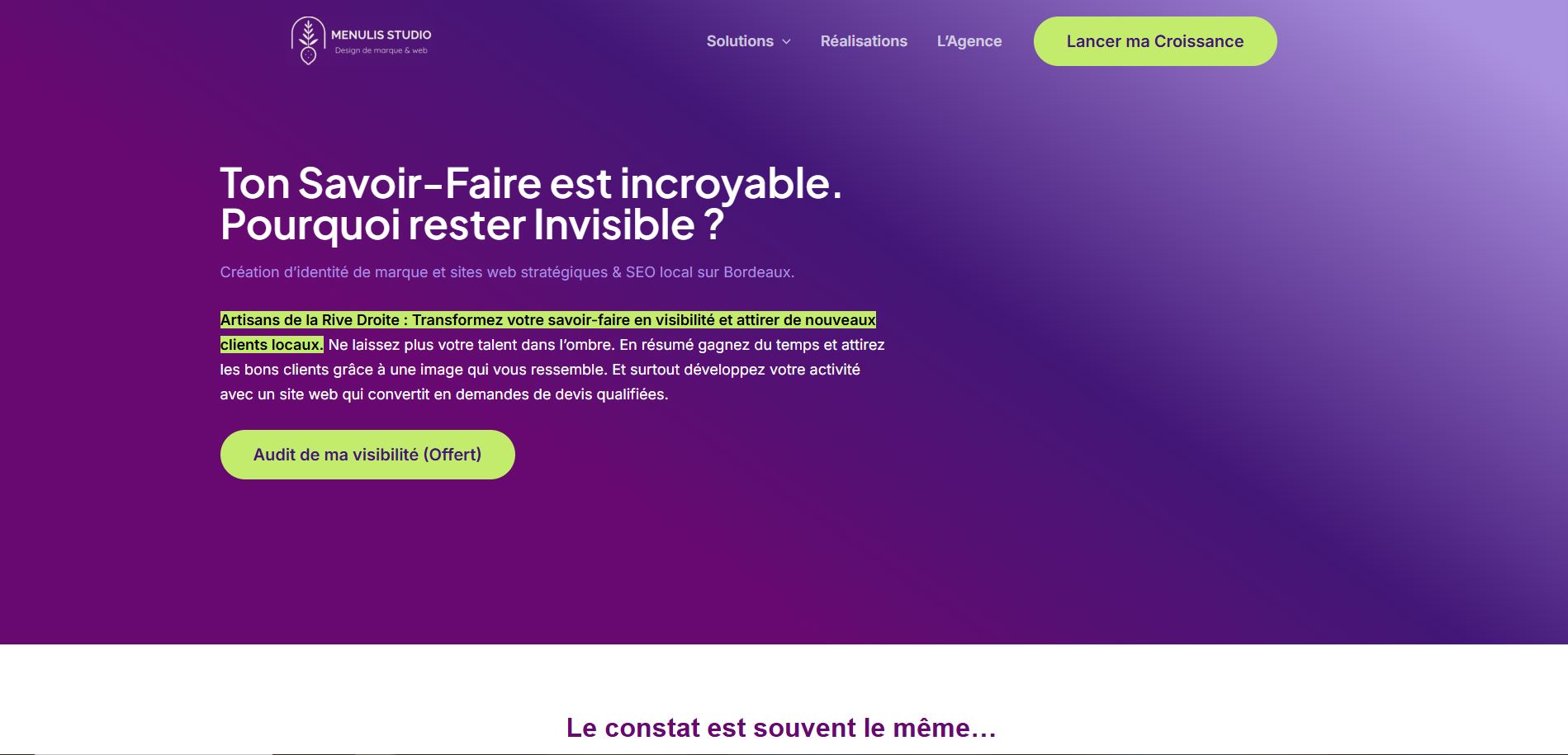 Site Web Menulis Studio